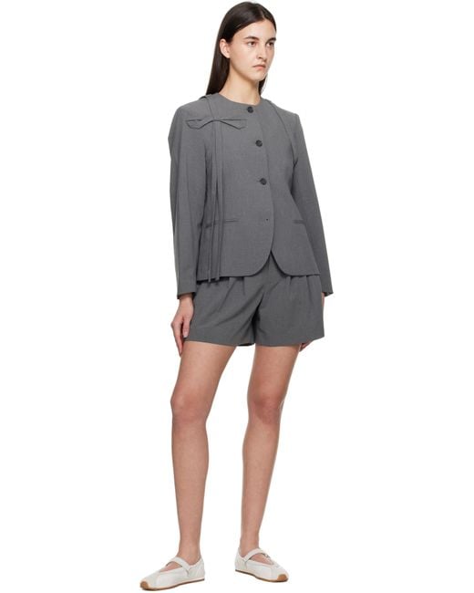 【関税込み】Sandy Liang グレー Kallo テーラードジャケット KALLO JACKET IN GREY – SANDY LIANG