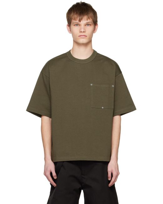 Bottega Veneta Green Khaki Relaxed-fit T-shirt for men
