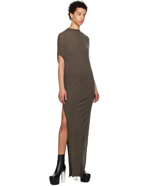 Rick Owens グレー Crater マキシワンピース Black
