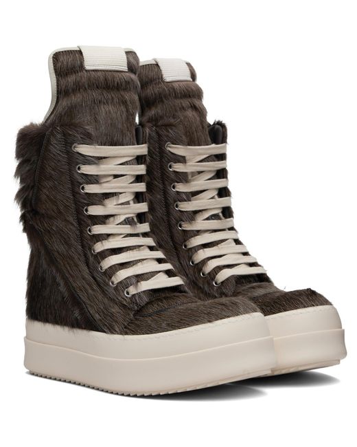 Rick Owens Brown Concordians Megageobaskets Sneakers for men