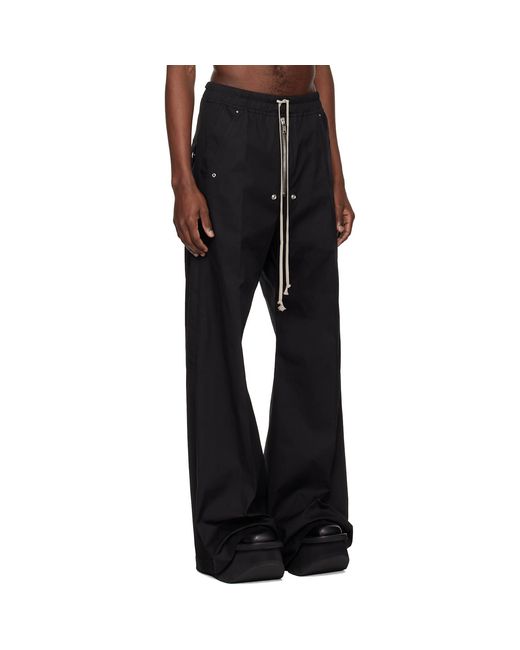 Rick Owens Black Temple Wide Bela Trousers for men