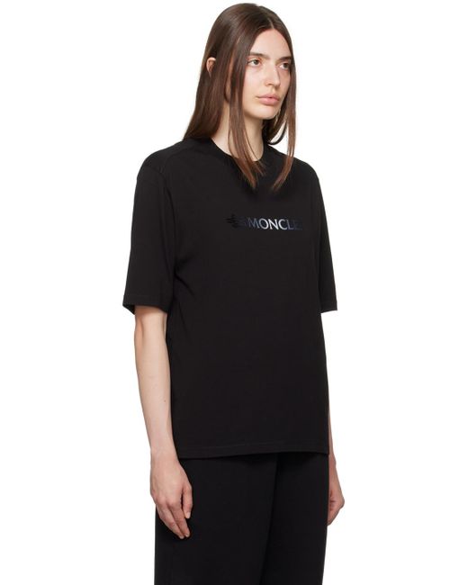 Moncler Black Flocked T-shirt