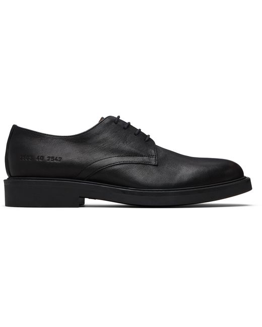 Derbys Officer's Noirs En Cuir Grainé Common Projects pour homme en coloris Black