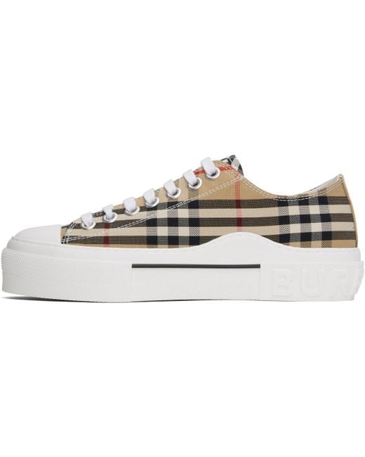 Burberry Black Check Sneakers for men