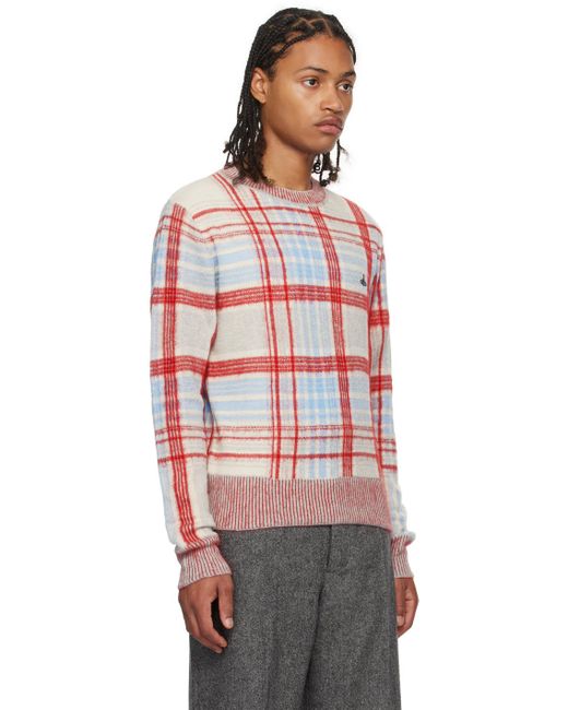Vivienne Westwood Red & Blue Check Sweater for men