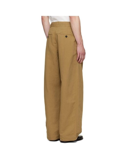 Studio Nicholson Natural Minard Trousers for men