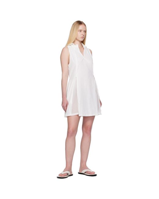 Amomento Black Nylon Hooded Minidress