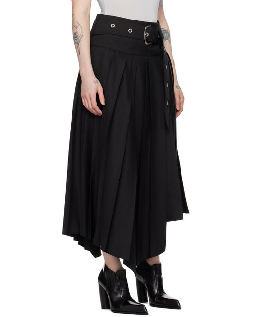Off-White c/o Virgil Abloh Black Belted Maxi Skirt