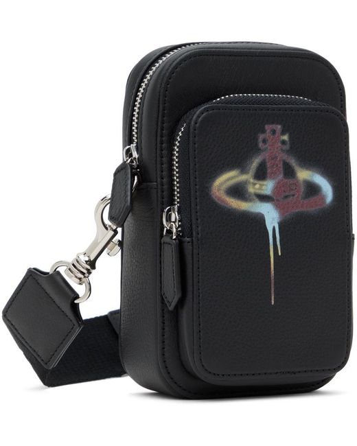 Vivienne Westwood Black Spray Orb Crossbody Bag for Men Lyst