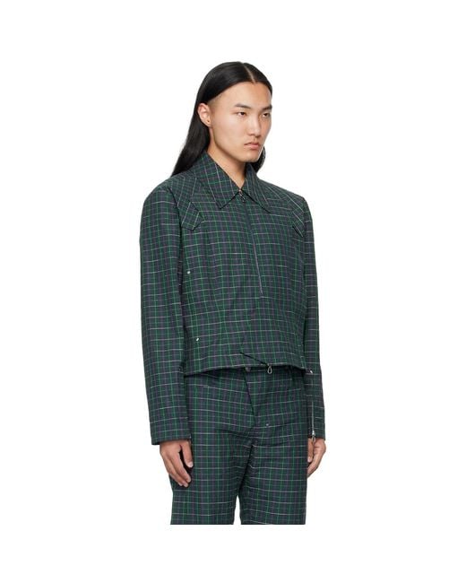 Kiko Kostadinov Kraner Cropped Blouson Jacket in Black for Men | Lyst