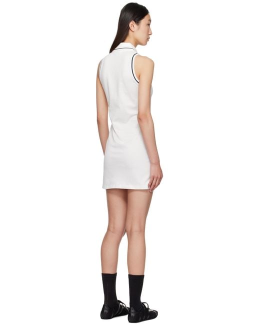 Sporty & Rich Black Vendome Pique Polo Minidress