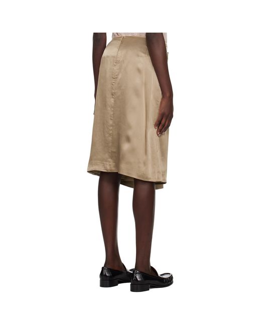 6397 Natural Wrap Midi Skirt