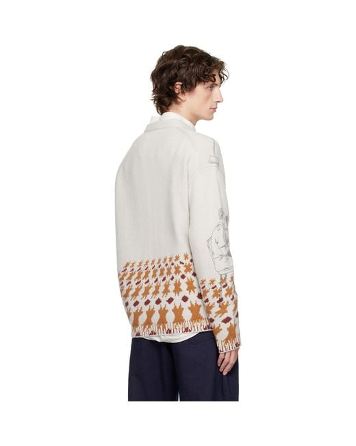 J.W. Anderson Multicolor Print Jacquard Sweater for men