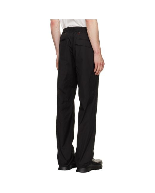 JKEEFER Black Alec Drawcord Trousers for men