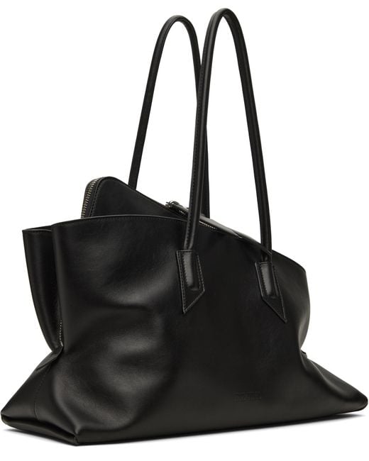 The Attico Black 'La Passeggiata' Medium Top Handle Bag