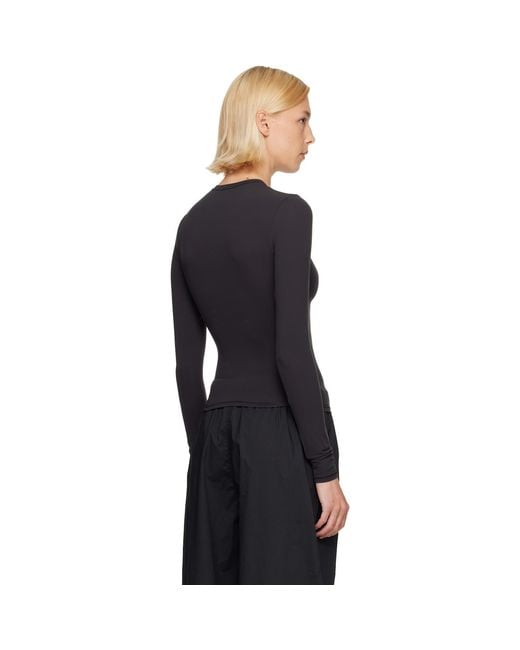 Skims Black Fits Everybody Long Sleeve T-Shirt