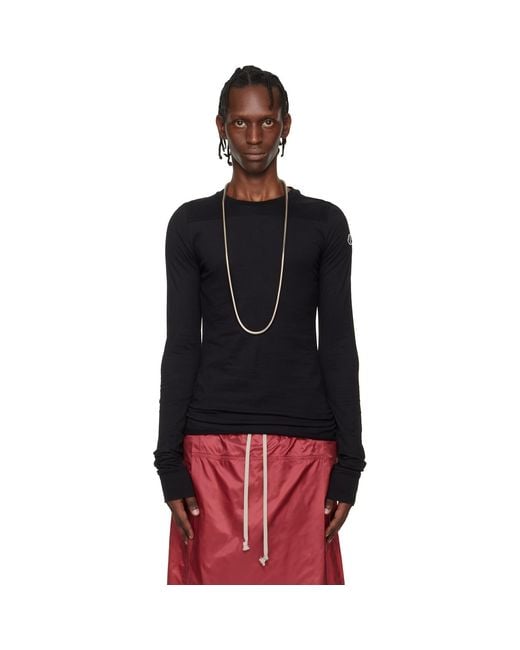 Rick Owens Black Moncler + Girder Ls T-Shirt for men