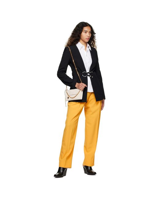 Stella McCartney Yellow Pleated Trousers