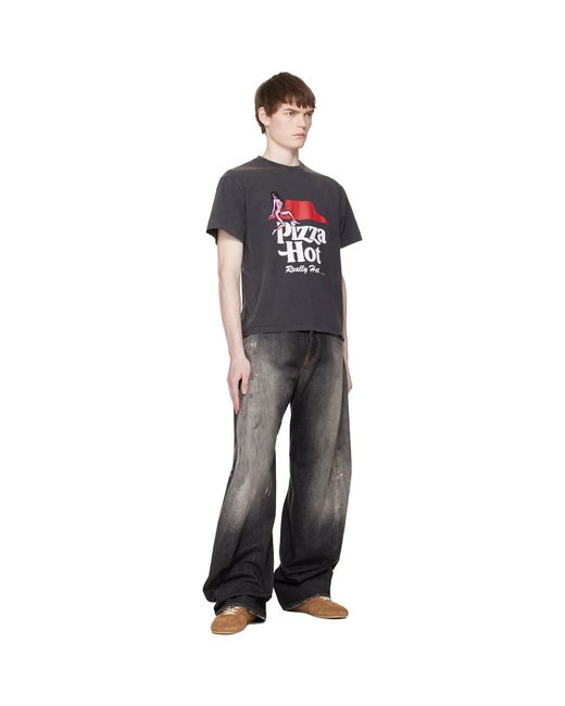 Carne Bollente Black 'Pizza Hot' T-Shirt for men
