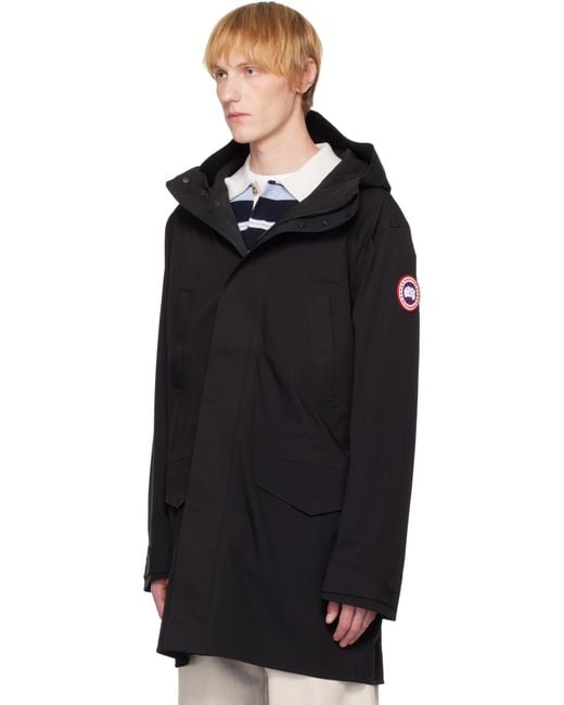 Canada Goose Black Barclay Rain Coat for men