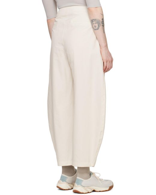Amomento Natural Off- Curved Leg Trousers
