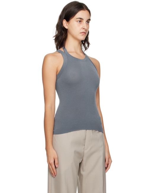 Dion Lee Blue Helix Tank Top