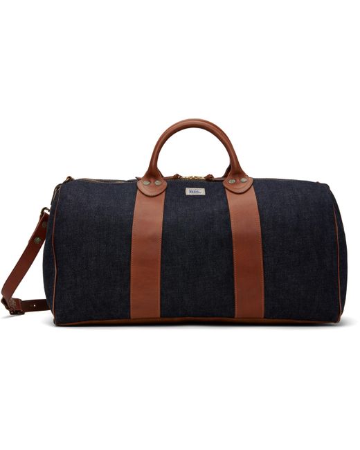 RRL Black Leather-Trim Duffle Bag for men