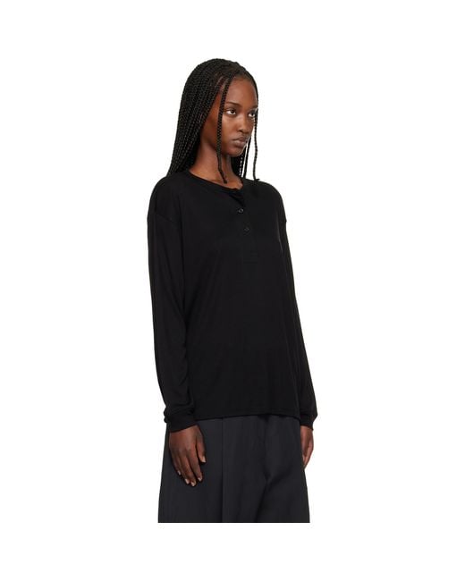 Studio Nicholson Black Rutas Jersey Henley