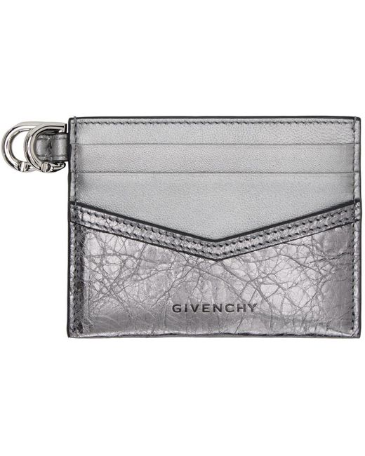 Givenchy Black Silver Voyou Card Holder