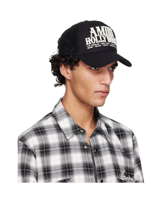 Amiri Black Hollywood' Trucker Cap for men
