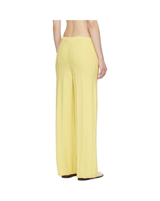 B.B. Wallace Yellow Crewdson Lounge Pants