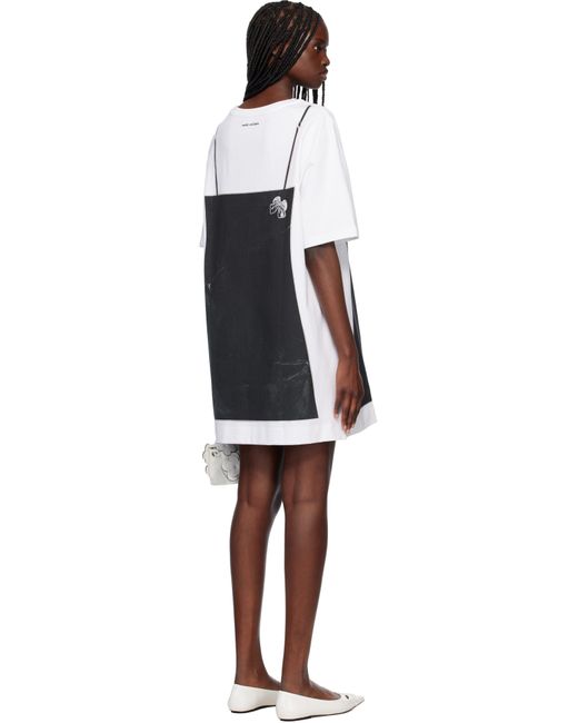 Robe T-Shirt Courte Noir Et Blanc À Image Trompe L'Œil Marc Jacobs en coloris Black