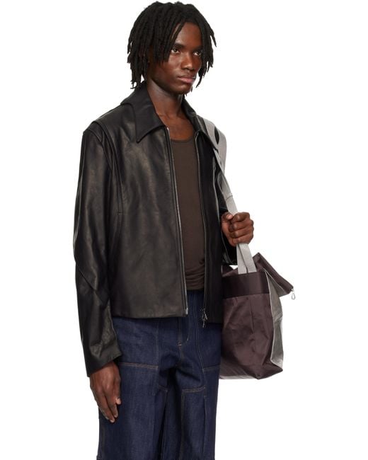 CMMAWEAR Batwing Leather Jacket in Black for Men | Lyst UK