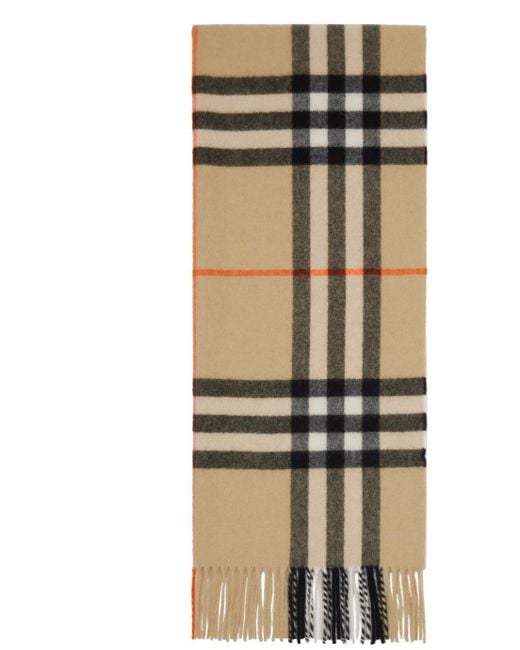 Burberry Multicolor Wide Check Cashmere Scarf for men