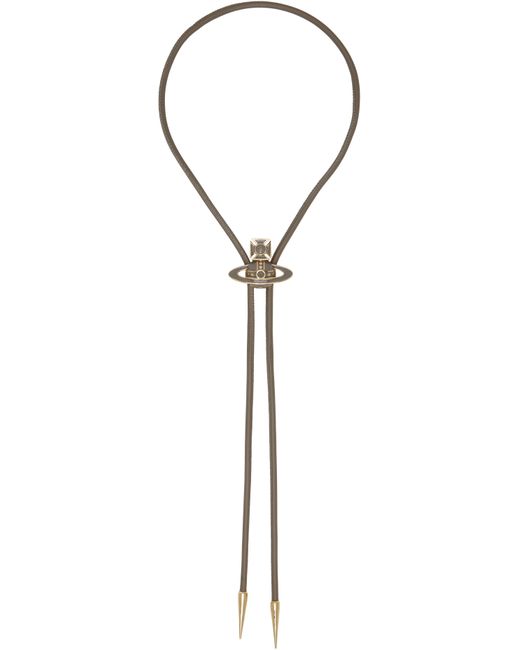 Vivienne Westwood Black Bolo Tie Necklace for men