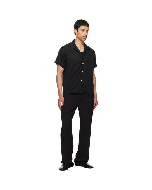 Second/Layer Black 'El Niño' Slim Trousers for men