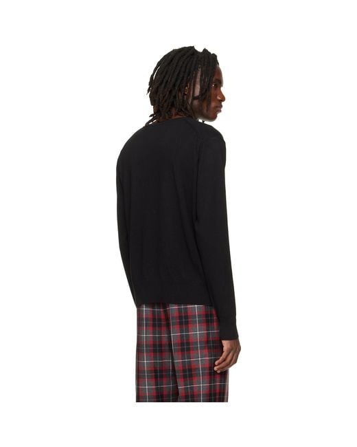 Vivienne Westwood Black Mark V-Neck Sweater for men