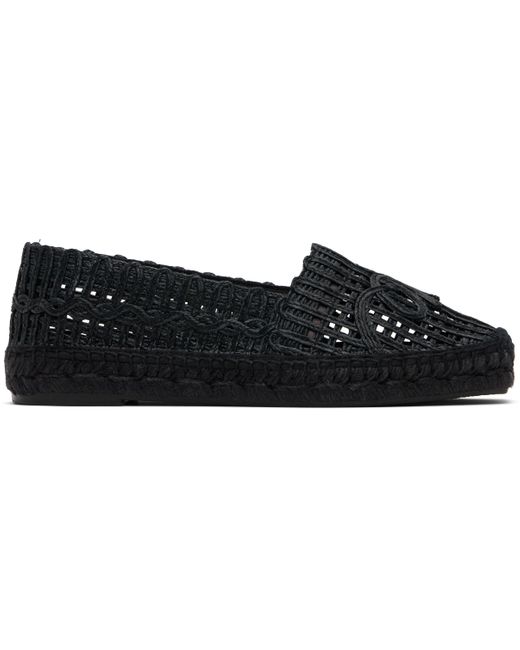Weekend by Maxmara Black Raffia-Effect Espadrilles