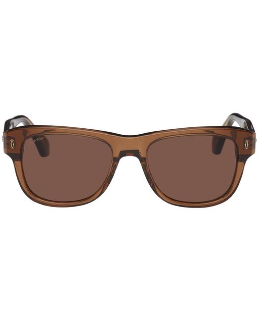 Cartier Brown Acetate Sunglasses for Men Lyst