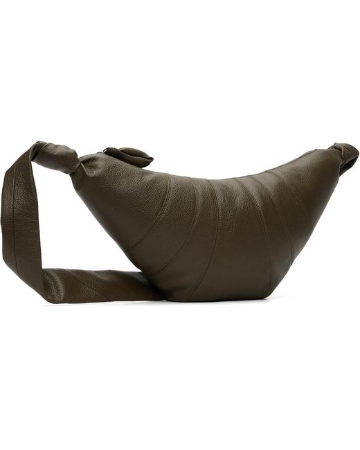Lemaire Black Khaki Medium Croissant Bag for men