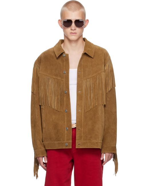 メンズ Isabel Marant ブラウン Frann スエードジャケット Red