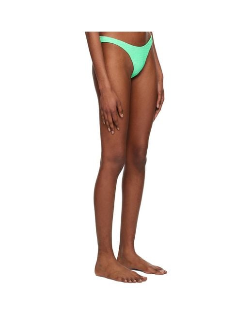 T By Alexander Wang Multicolor Green Jacquard Bikini Bottom