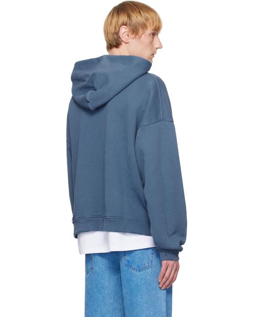 PALY Blue Blank Hoodie for men