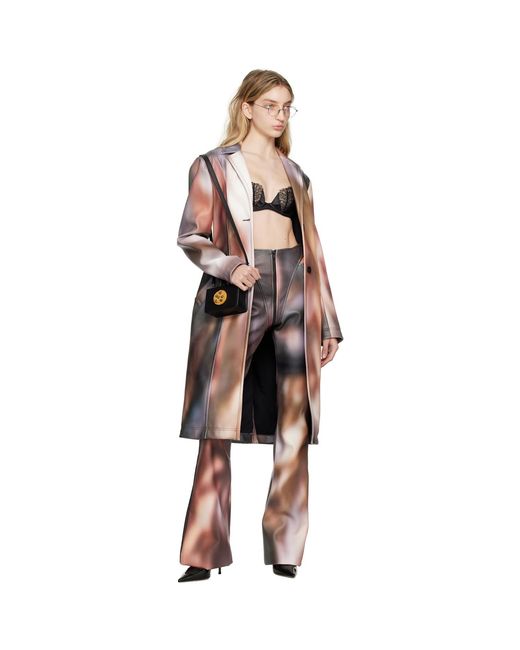Puppets and Puppets Black Multicolour Cutout Faux-Leather Trousers