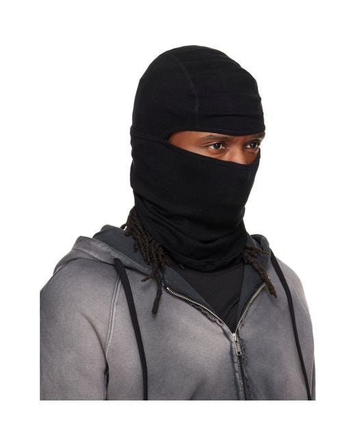 Thom Krom Black Cashmere Blend Performance Knit Balaclava for men