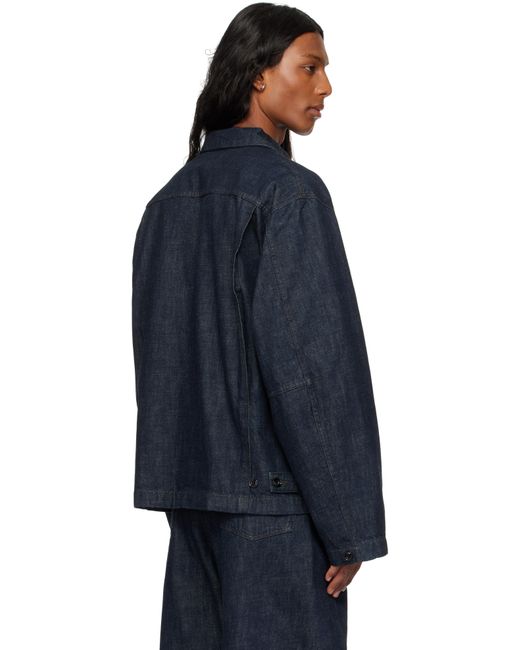 Lemaire Blue Boxy Denim Jacket for men