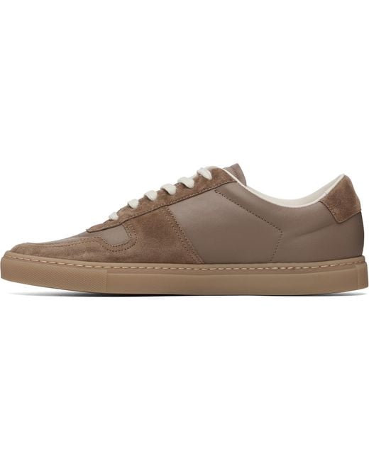 Common Projects Black Taupe Bball Slim Gum Sole Sneakers for men