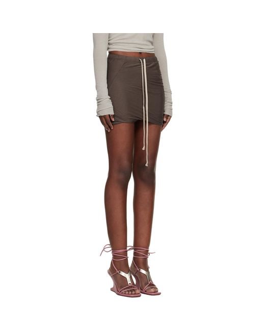 Rick Owens Black Temple Buds Shorts