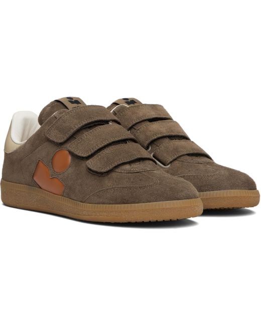 Isabel Marant Black Khaki Beth Sneakers