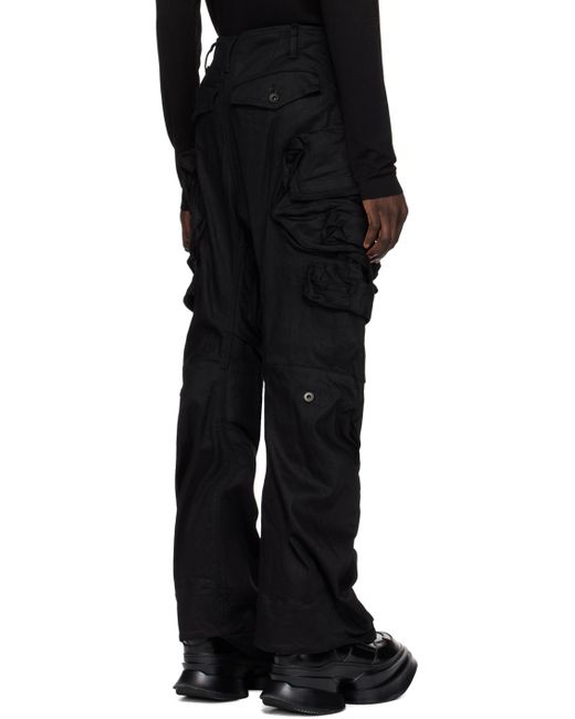Pantalon cargo ample gasmask noir en denim Julius pour homme en coloris Black